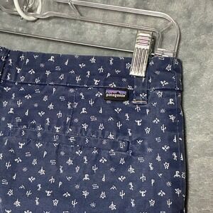 Patagonia Common Threads Organic Cotton‎ Aztec Crop Pants Women's 4 Blue
